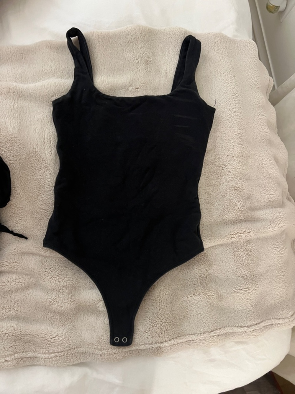 Abercrombie Black Square Neck Bodysuit